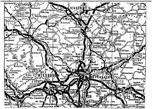 landkaart omgeving Butzbach